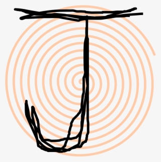 Scribbled J With Swirl - Circle