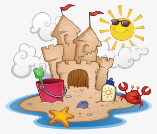 Clipart Free Stock Art And Play Coloring Book Clip - Замок Из Песка Нарисованный