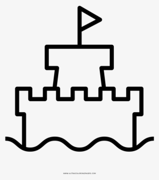 Sand Castle Coloring Page - Torre De Castelo Desenho