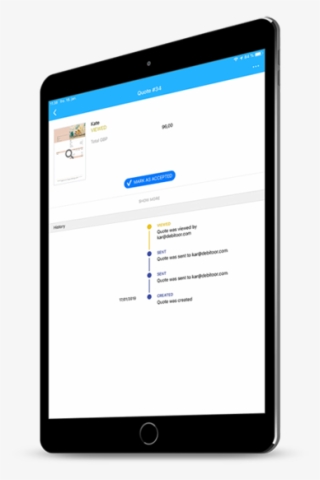 Ipad With The Debitoor Ios App Creating A Quote For - Tablet Computer