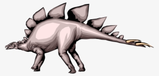 Vector Illustration Of Prehistoric Stegosaurus Dinosaur - Cartoon
