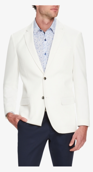White Zayn Stretch Blazer - Formal Wear