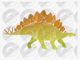 Stegosaurus Clipart Yellow - Illustration