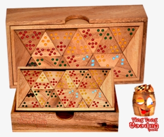 Triomino Tri Domino With Colored Dots As Numbers Wooden - Craft