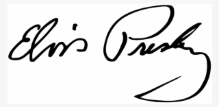 Handtekening Elvis Presley - Elvis Presley Decal