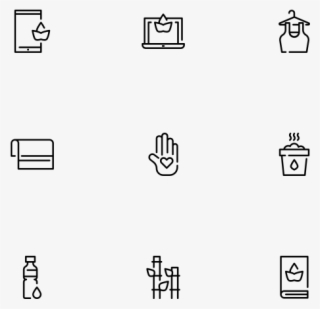 Yoga And Meditation - Line Art