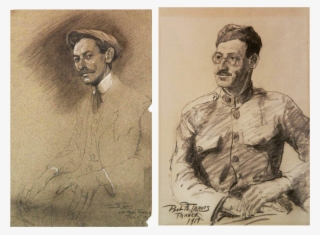 Png Transparent Download Soldier Portraits A Pair Chairish - Sketch