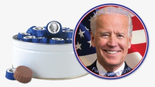 Joe Biden For President Tin With Joe Biden Two-bite - American Flag