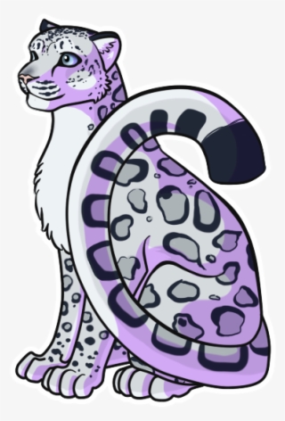 Snow Leopard Clipart - Cartoon Snow Leopard Drawing