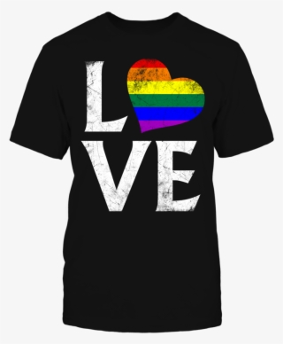 Lgbt Gay Pride Flag Heart Love T-shirt, Big Heart In - Shirt