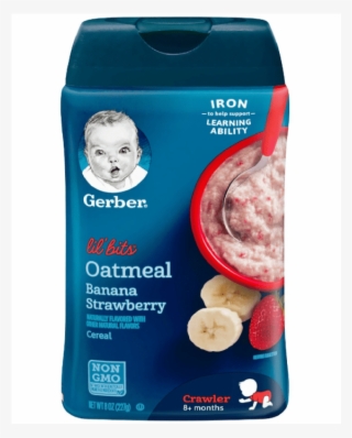 Gerber Lil' Bits Oatmeal Banana Strawberry Baby Cereal - Gerber Oatmeal Banana Strawberry