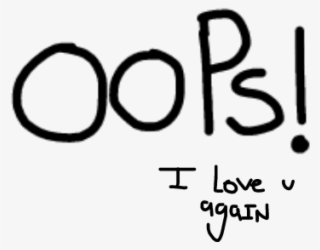 Oops Sticker - Line Art