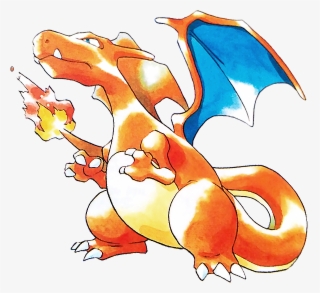 Original Charizard Artwork - Charizard Red And Blue