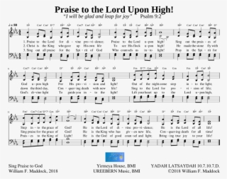 Praise To The Lord Upon High - Partition Hijo De La Luna