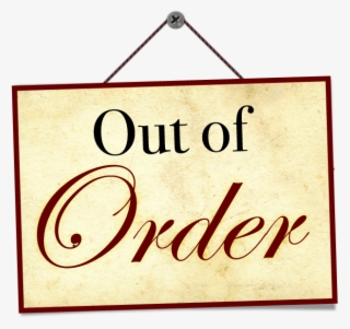 Out Of Order Sign Png