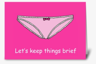 Blank Not Card, Fun Panties Cartoon - Panties