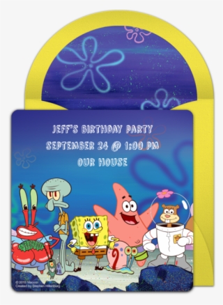 Spongebob Under The Sea Online Invitation - Sponge Bob