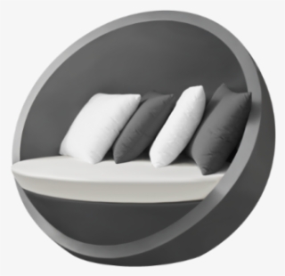 Bola Sofa Lacquered In Grey With Matte Finish - Comfort