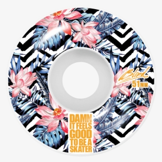 100111147 Bld Thumb Damn Plantlife Wheel 51mm - Fundo Floral E Zigzag
