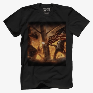 Teddy Roosevelt Vs Bigfoot - Countries That Landed On The Moon Shirt