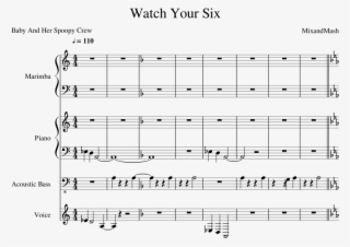 Watch Your Six Sheet Music Composed By Mixandmash 1 - Watch Your 6 Sheet Music