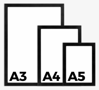 Imagem Comparativa Do Tamanho Das Molduras Para Papéis