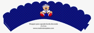 Cupcake Urso Marinheiro Borda Decorada - Walter Whıte Png