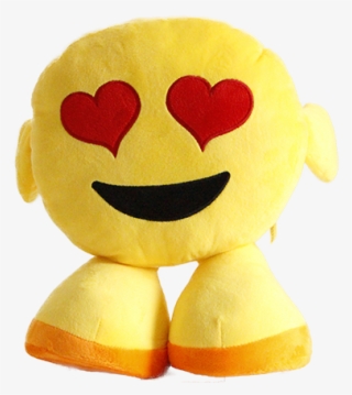 Heart Eyed Emoji Plush Cushion - Stuffed Toy
