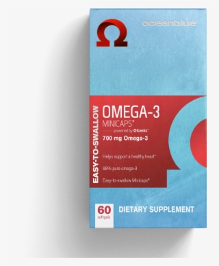 Photo Of Ocean Blue Omega-3 Minicaps, 700 Mg, 60 Softgels - Graphic Design