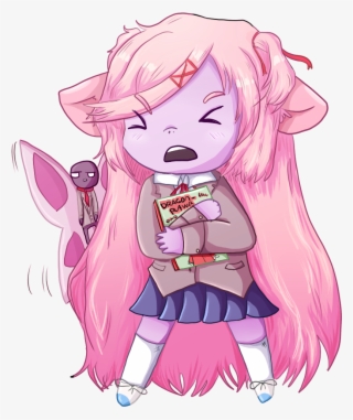 Mashup Of Natsuki From Ddlc And Lulu From League - Cartoon