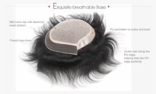 Before Shipment, We Can Help To Cut In And Style The - Toupee Underside