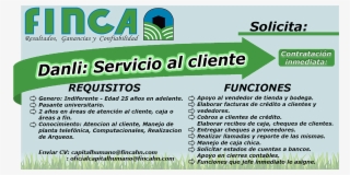 1vacante Servicio Al Cliente Daanli - Finca S A Vacantes