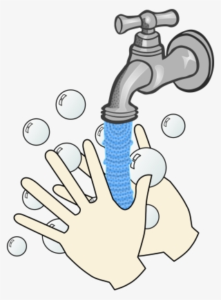 Hand Clipart Vector - Wash Hands With Soap And Water