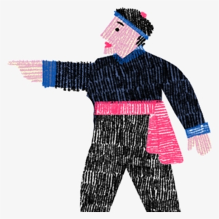 Joe Bee Xiong Pointing - Illustration