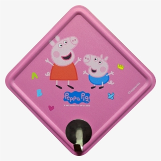 Bubblegum Pink Peppa And George Wall Hook - Peppa Pig