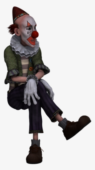 Clown, Fig, Fantasy, Digital Art, Isolated - Clown Sitting Down Png