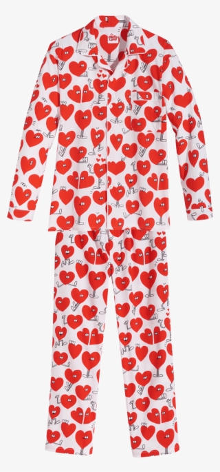 Lousy Livin Pyjama Valentines Pyjama Set White - Elastic Ribbon