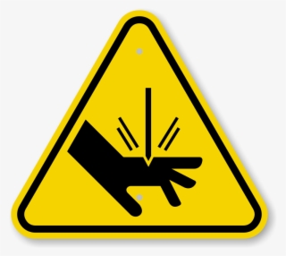 Svg Free Library Electric Vector Hazard - Hand Crush Warning Sign