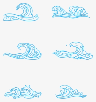 Spray Blue Sea Element Png And Psd - Drawing