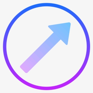 Circled Up Right Icon - Symbol
