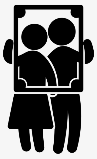 Couple Portrait With Frame Comments - Portraits Icon Png