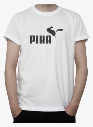 Pika Logo T-shirt Pikachu Funny Puma Pokemon Parody - Hipster Online T Shirt