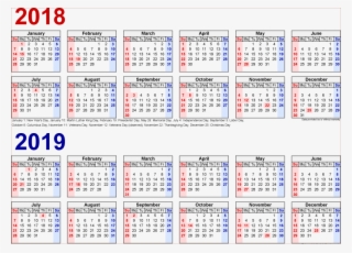Free Png Download 2018 2019 Calendar S Png Images Background - 2019 Semi Monthly Payroll Calendar
