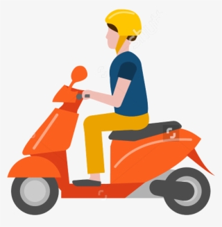 Scooter Solo Femme - Two Wheeler Blue Clipart