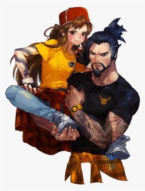 Hanzo Tattoo Png - D Va And Hanzo