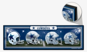Dallas Cowboys Evolution Helmet Wood Sign - Dallas Cowboys Nfl 9"x30" Wood Sign