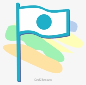 Japanese Flag Royalty Free Vector Clip Art Illustration - Graphic Design