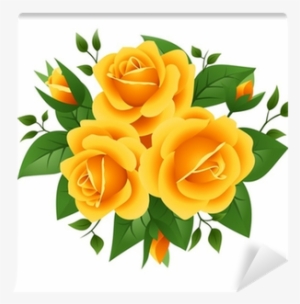 Three Yellow Roses - Clipart Of Yellow Roses