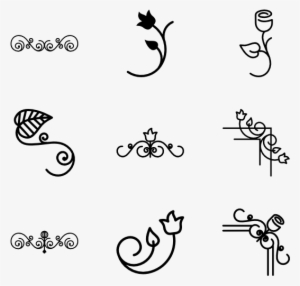 Floral Design - Line Art