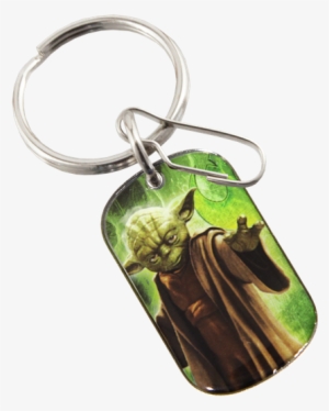 Picture Of Star Wars Yoda Domed Key Chain - Star Wars Yoda Birthday Card